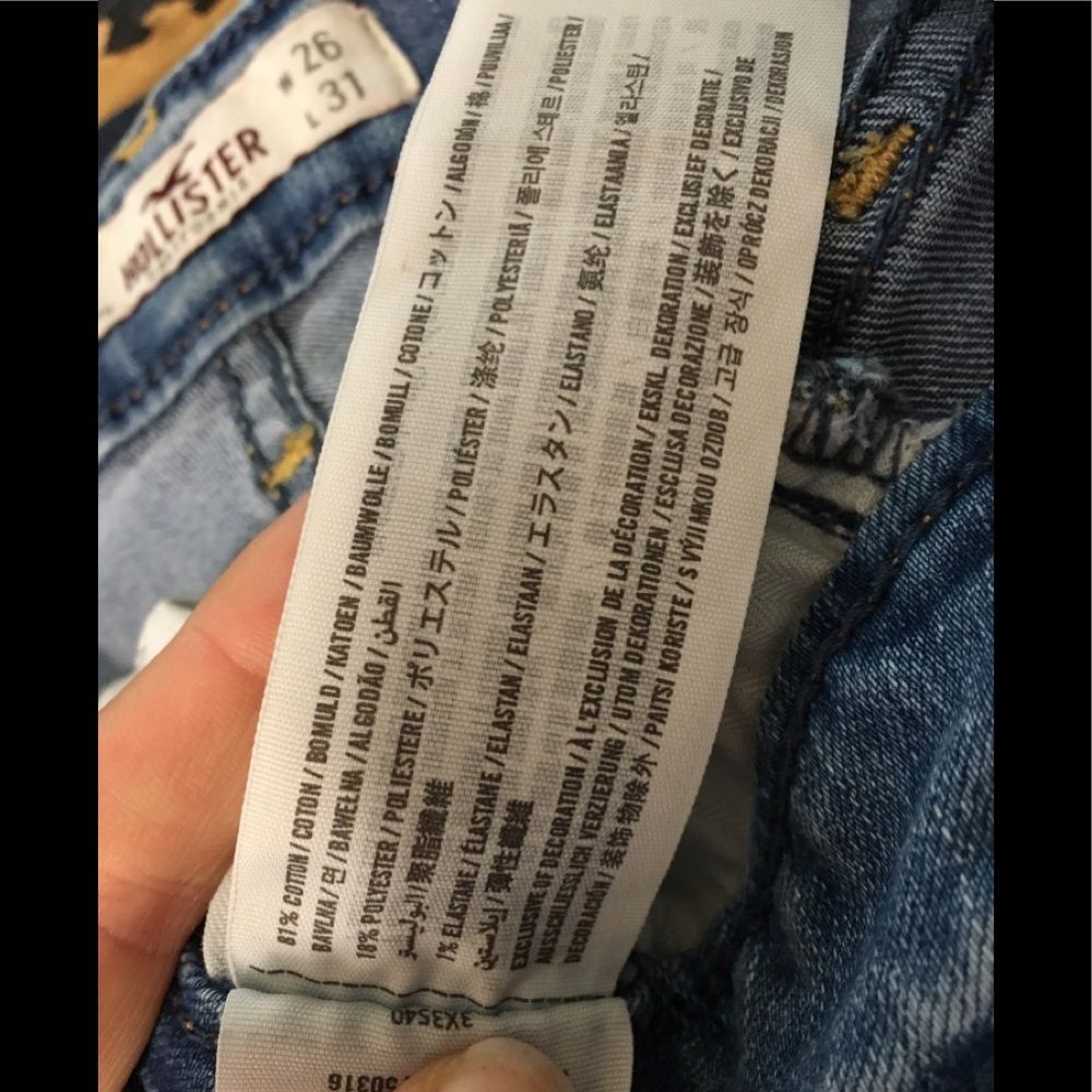 Hollister sz 3 skinny distressed blue jeans - Picture 2 of 8